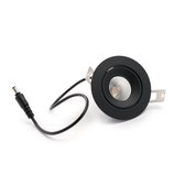 Premium dimbare Led inbouwspot / Kantelbaar / Rond / 5.5Watt / Zwart / Warm wit licht