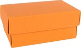 Doosjes met losse deksel 10,2x6,5x4,6cm, Oranje - 25 stuks | 100% recycled | Geschenkdoosjes