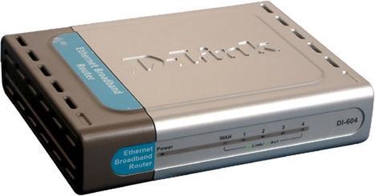 D-Link DI-604/E ADSL Ethernet LAN Zwart, Roestvrijstaal router | bol.com