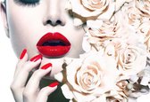 DP® Diamond Painting pakket volwassenen - Afbeelding: Red Nails and Lips - 40 x 60 cm volledige bedekking, vierkante steentjes - 100% Nederlandse productie! - Cat.: Mensen