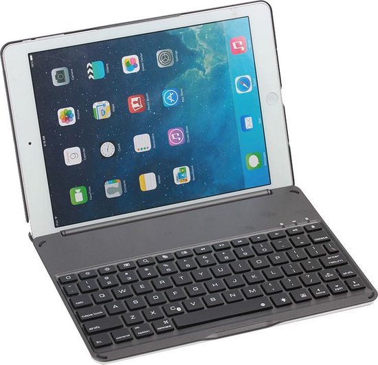 biologisch klep spreiding Toetsenbord / Notebookcase voor Apple iPad 2018 (nieuw) met verlicht  toetsenbord. Zwart | bol.com