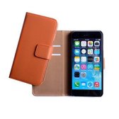 Apple iPhone 6 4.7 inch Real Leather Flip Case With Wallet Camel
