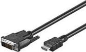 Goobay DVI-D/HDMI™ kabel, vernikkeld