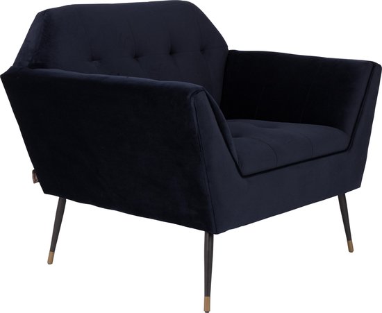 Dutchbone Kate - Fauteuil - Donkerblauw | bol.com