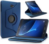 H.K. Draaibaar/Boekhoesje hoesje donkerblauw geschikt voor Samsung Galaxy tab A 2016 10.1 inch T580 + styles pen en glasfolie