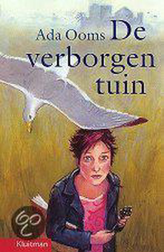 Boekcover van 'De Verborgen Tuin' met een meisje onder een meeuw, door Ada Ooms.