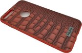 Puloka Classic Leather Series - Hard Back Cover voor Apple iPhone 6/6S - Croco Rood