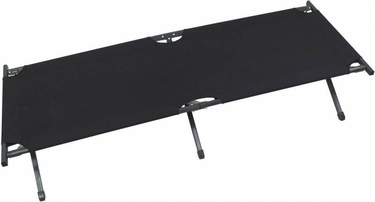 MFH US Army veldbed met draagtas aluminium 190x66x42 cm zwart