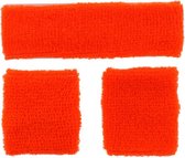 Zac's Alter Ego Zweetband Plain orange sweatband and headband set Oranje