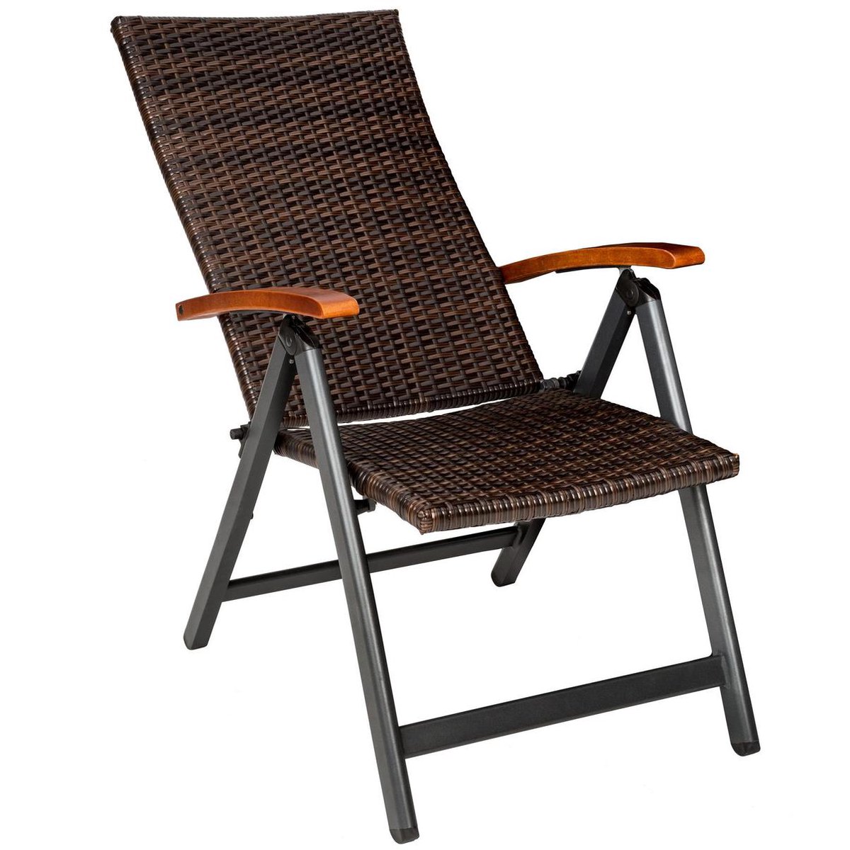 Slim Vergelijken Emuleren TecTake - tuinstoel relaxstoel klapstoel met hoge rugleuning - 402217 |  bol.com