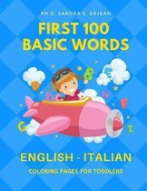 First 100 Basic Words English - Italian Coloring Pages for Toddlers