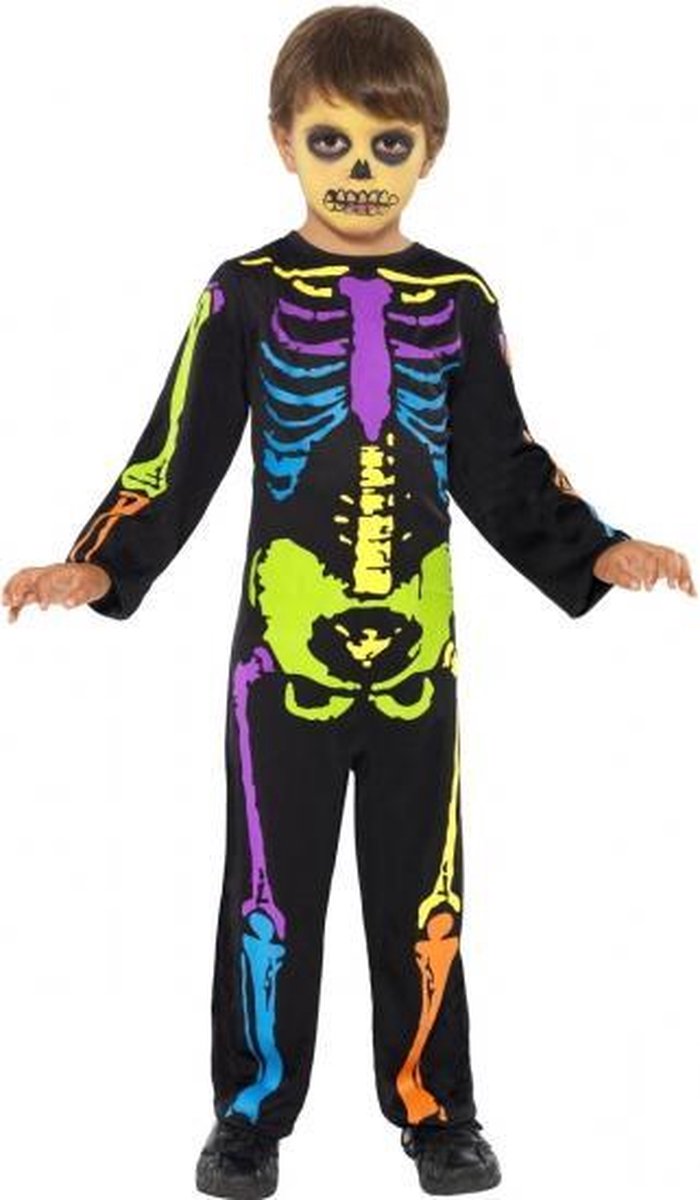 Halloween Neon skelet kostuum kinderen 128-140 (7-9 jaar) | bol.com