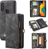 CASEME Samsung Galaxy A40 Vintage Portemonnee Hoesje - Zwart