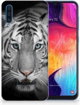 Coque Téléphone pour Samsung Galaxy A50 Coque de Protection Tigre