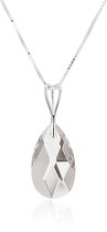 Montebello Ketting Patin - 925 Zilver Gerhod - Swarovski® - 22x13mm - 45cm