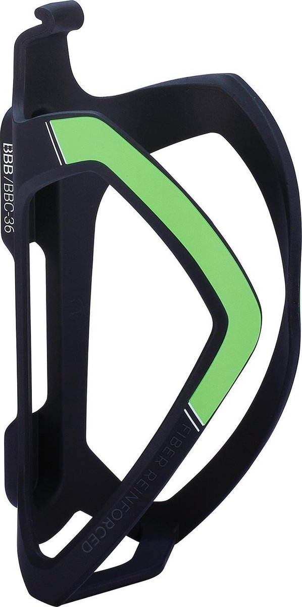 BBB Cycling Bidonhouder Racefiets, Mountainbike - Composiet - Drinkbushouder Zwart/Groen - FlexCage BBC-36