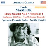 Spectrum Concerts Berlin & Armida Quartet - String Quartet No. 1; Polyphony No. 1; Confluences (CD)