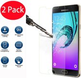 2x Screenprotector Tempered Glass Glazen Gehard Screen Protector 2.5D 9H (0.3mm) - Glasplaatje Geschikt voor: Samsung Galaxy J5 2016