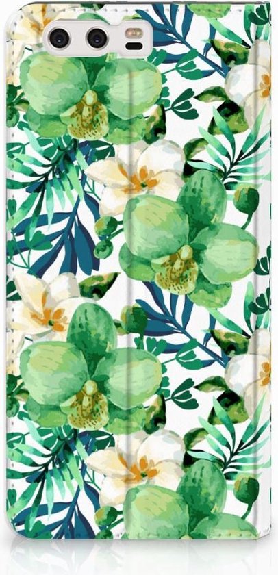 Coque Huawei P10 Plus Uniek Standcase Vert Orchidée