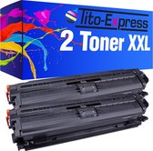 PlatinumSerie® 2 x toner alternatief voor HP CE340A XL black