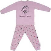 Horse lover paarden pyjama roze Maat 164