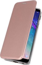 Roze Premium Folio Booktype Hoesje voor Samsung Galaxy A6 Plus 2018