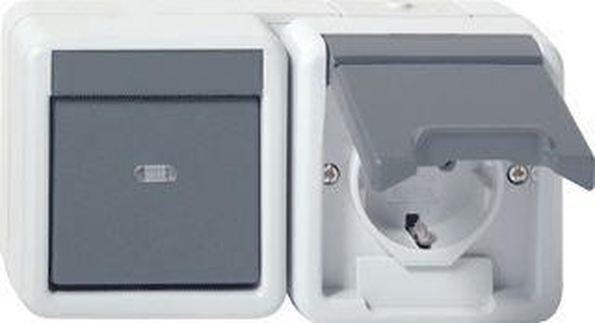 Gira Combinatie wisselschakelaar/wcd met randaarde