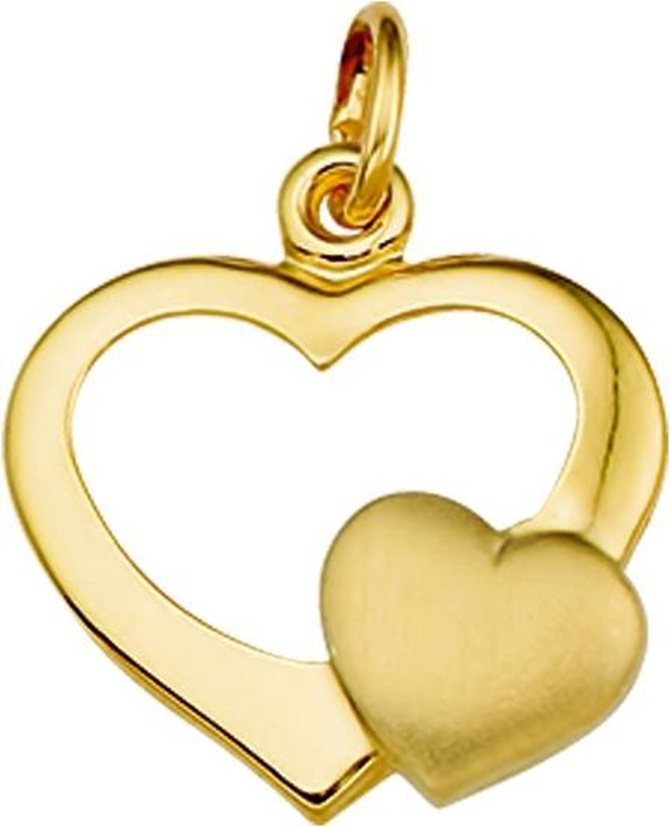 The Jewelry Collection Hanger Hart Poli/mat - Goud