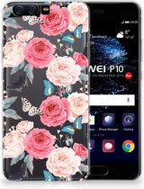 Huawei P10 Uniek TPU Hoesje Butterfly Roses