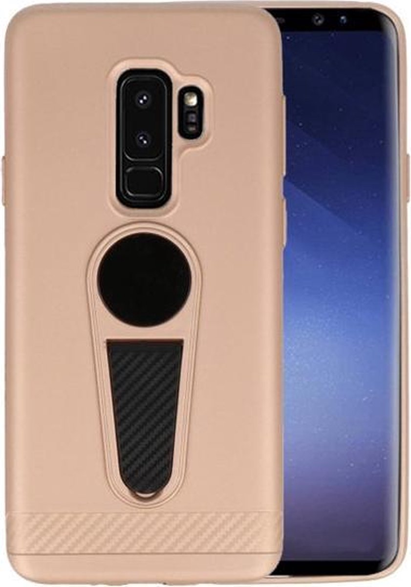 Goud Magneet Stand Case hoesje voor Samsung Galaxy S9 Plus