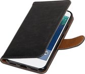 Zwart Pull-Up PU booktype wallet cover hoesje voor Google Pixel