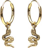 Karma Hoops Snake Goldplated Oorstekers  - Goud