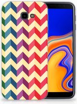 Geschikt voor Samsung Galaxy J4 Plus (2018) TPU Siliconen Hoesje Zigzag Color