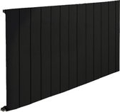 Design radiator horizontaal aluminium mat zwart 60x123cm 1443 watt -  Eastbrook Peretti