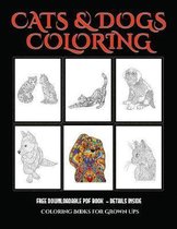 Coloring Books for Grown Ups (Cats and Dogs): Advanced coloring (colouring) books for adults with 44 coloring pages