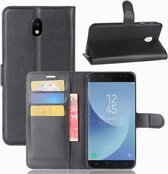 Zwart agenda wallet case hoesje geschikt voor Samsung Galaxy J5 (2017)