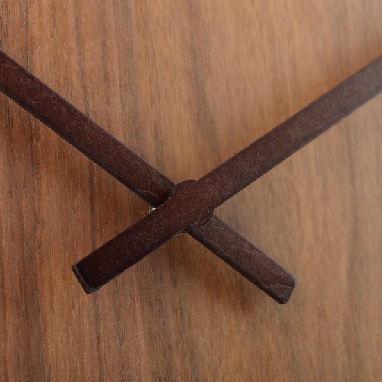 NeXtime Wood Wood Big - Klok - Groot - Rond - Bois - Ø 53 cm - Marron