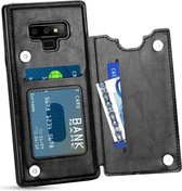 DrPhone Note 9 Soft Wallet TPU Hoesje - Portemonnee Case met kaarthouder - Premium PU leder beschermhoes met Kickstand &