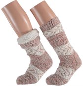 Apollo Huissokken - Sokken Anti-slip - Sokken Dames - Roze - Maat 36-41