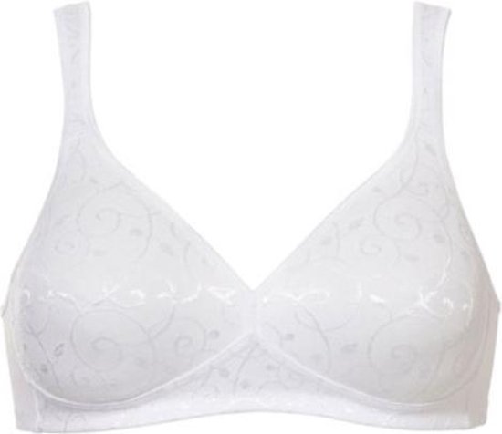 Witte Triumph Elegant Cotton N beha met subtiel bloemmotief en gladde afwerking.