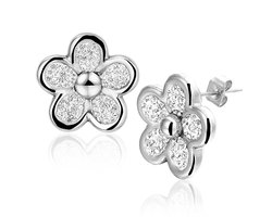 Montebello Oorbellen Brachia - 316L Staal PVD - Bloem - ∅17mm