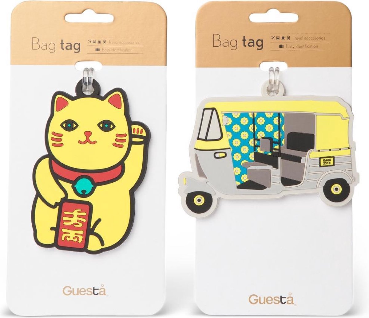 4 stuks bagagelabels voor reiskoffer, schattige panda-naamlabels siliconen kofferlabels labels koffer ID-tag reisbagage identiteit ID-labels handtas labellabels voor kinderen vrouwen meisjes jongens