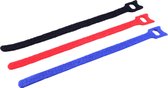 Klittenband kabelbinders 200 x 11mm / diverse kleuren (12 stuks)