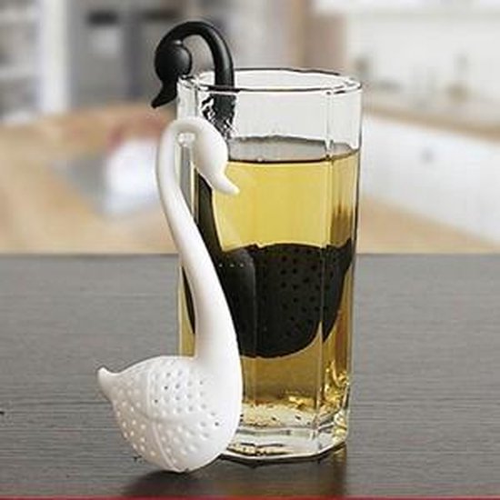 Theefilter Zwaan Zwart voor losse thee - theezeef / thee-ei / infuser