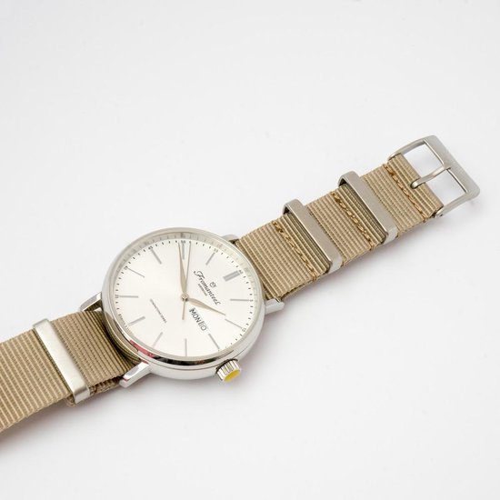 Chibuntu® - Beige / Khaki Nato Strap - Nato Strap collectie - Mannen - Horlogebanden - 22mm bandbreedte