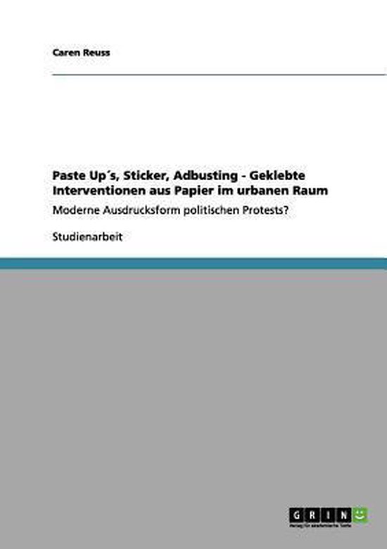 Paste Ups, Sticker, Adbusting - Geklebte Interventionen aus  ... - cover