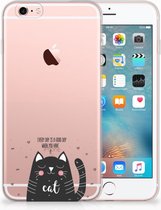 Geschikt voor iPhone 6 | 6S Back cover Design Cat Good Day