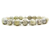 Beaddhism - Armband - Labradoriet - Triple Kashmir - Sterling Zilver- 10 mm - 21 cm