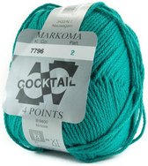 Scheepjes Cocktail groen-smaragd 7796 - PAK MET 5 BOLLEN a 50 GRAM. KL.NUM. 3.