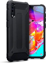 Samsung Galaxy A70 Hoesje - Anti Shock Hybrid Armor Backcover - Zwart